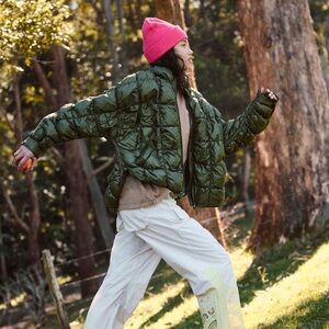 Free People Pippa Scrunchy Glossy Packable Puffer Jacket